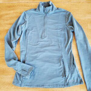 Eddie Bauer muted green half zip size small athletic performance pull over